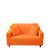 Anyhouz 2 Seater Sofa Cover Plain Orange Style and Protection For Living Room Sofa Chair Elastic Stretchable Slipcover