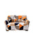 Anyhouz 2 Seater Sofa Cover Orange Geometric Style and Protection For Living Room Sofa Chair Elastic Stretchable Slipcover