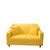 Anyhouz 2 Seater Sofa Cover Plain Yellow Style and Protection For Living Room Sofa Chair Elastic Stretchable Slipcover