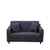 Anyhouz 2 Seater Sofa Cover Plain Dark Grey Style and Protection For Living Room Sofa Chair Elastic Stretchable Slipcover