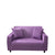 Anyhouz 2 Seater Sofa Cover Plain Purple Style and Protection For Living Room Sofa Chair Elastic Stretchable Slipcover