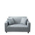 Anyhouz 2 Seater Sofa Cover Plain Ash Grey Style and Protection For Living Room Sofa Chair Elastic Stretchable Slipcover
