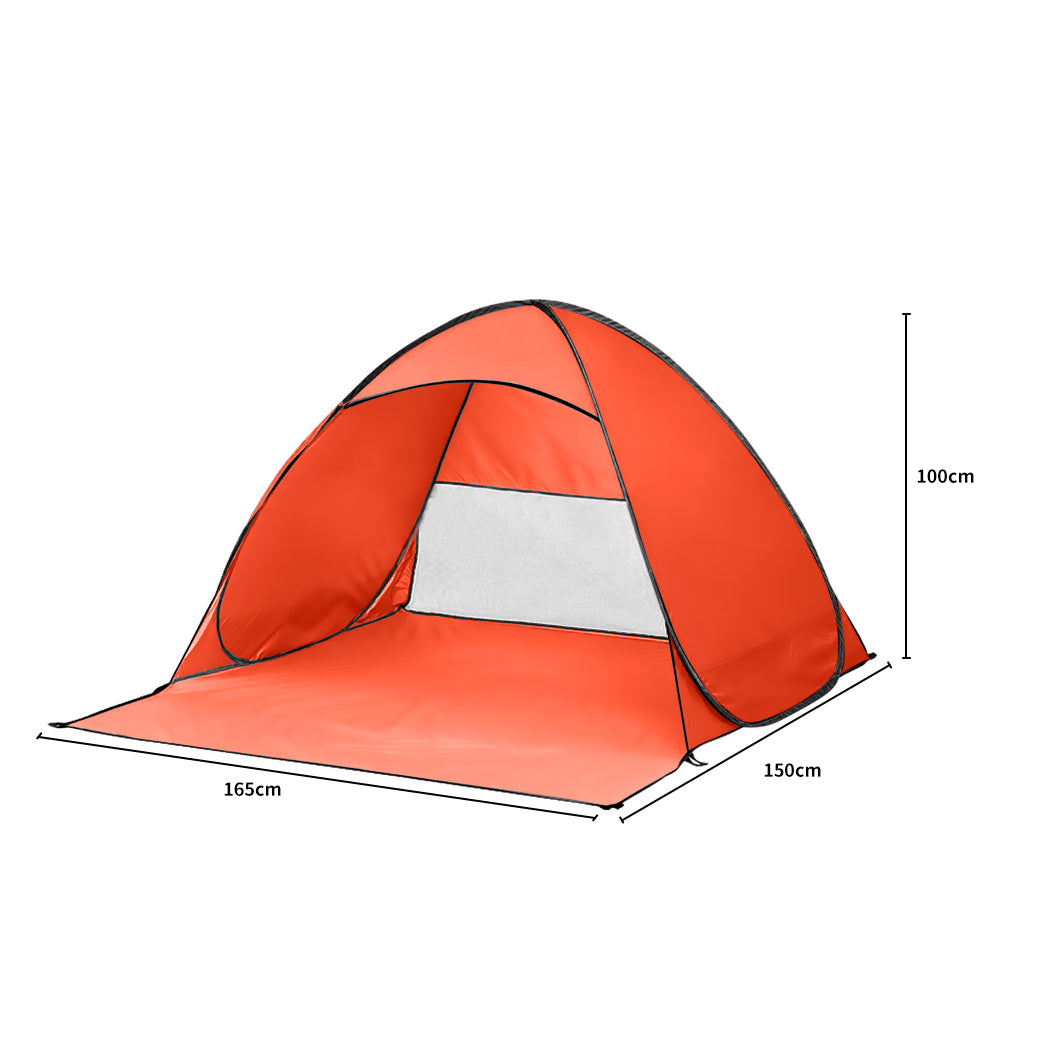 Mountview Pop Up Beach Tent Caming Portable Orange-1954802642060447746