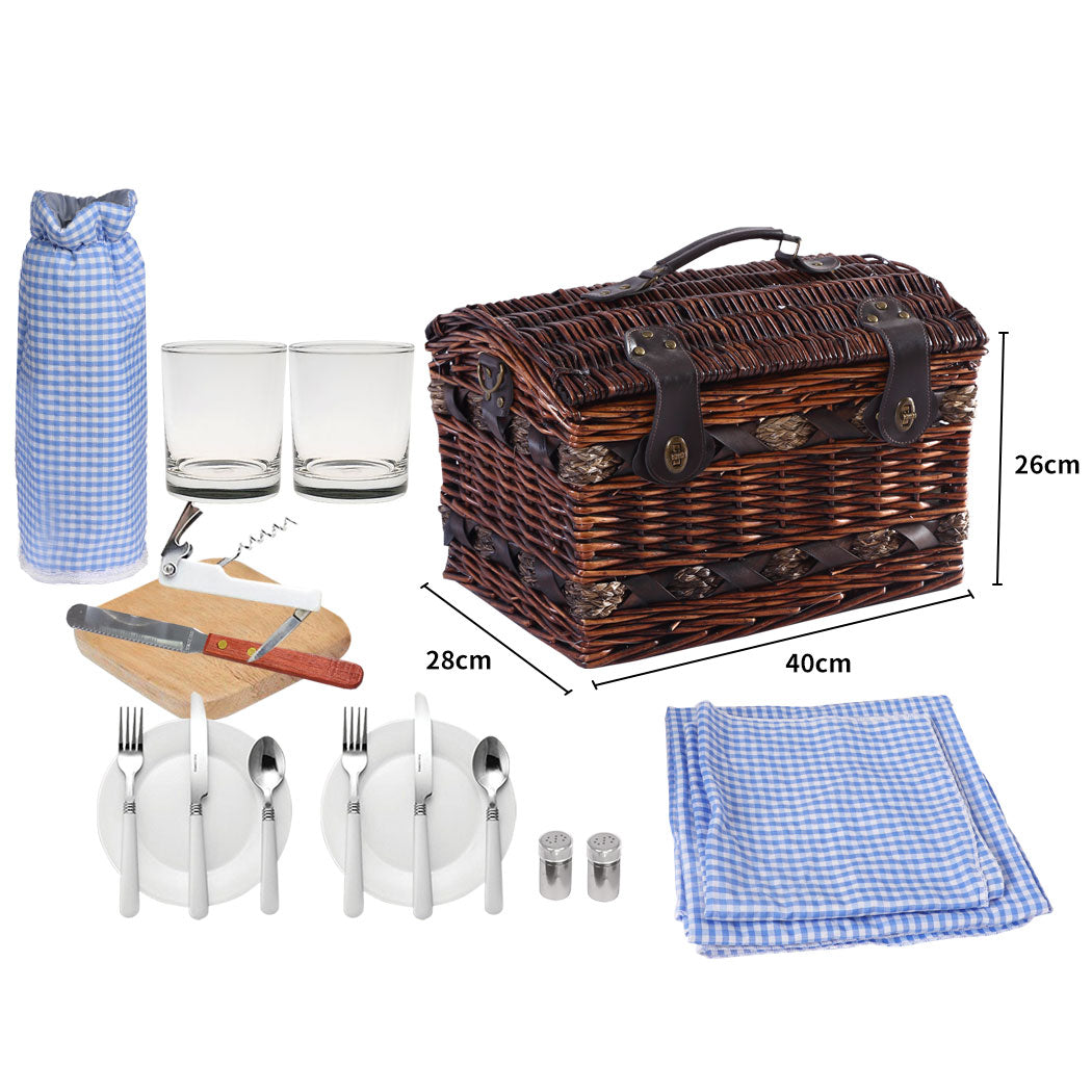 2 Person Picnic Basket Baskets Set Outdoor-1910113180613480450