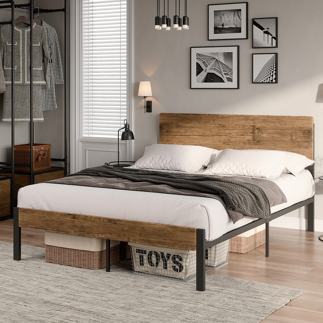 Levede Metal Bed Frame King Size Mattress-1919892911286259718