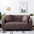 Anyhouz 4 Seater Sofa Cover Chocolate Brown Style and Protection For Living Room Sofa Chair Elastic Stretchable Slipcover