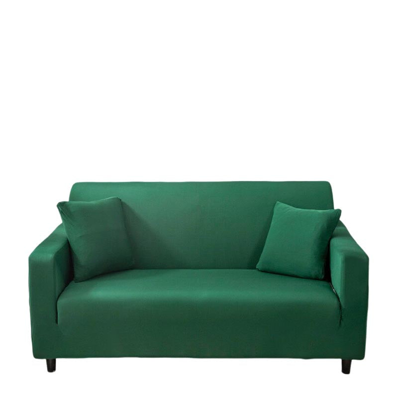 Anyhouz 3 Seater Sofa Cover Plain Green Style and Protection For Living Room Sofa Chair Elastic Stretchable Slipcover
