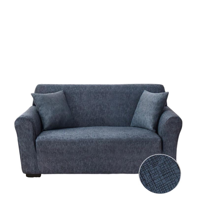 Anyhouz 3 Seater Sofa Cover Navy Blue Style and Protection For Living Room Sofa Chair Elastic Stretchable Slipcover