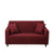 Anyhouz 3 Seater Sofa Cover Plain Wine Red Style and Protection For Living Room Sofa Chair Elastic Stretchable Slipcover