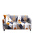 Anyhouz 3 Seater Sofa Cover Khaki Geometric Style and Protection For Living Room Sofa Chair Elastic Stretchable Slipcover