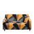 Anyhouz 3 Seater Sofa Cover Golden Yellow Geometric Style and Protection For Living Room Sofa Chair Elastic Stretchable Slipcover