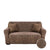 Anyhouz 3 Seater Sofa Cover Plain Brown Style and Protection For Living Room Sofa Chair Elastic Stretchable Slipcover