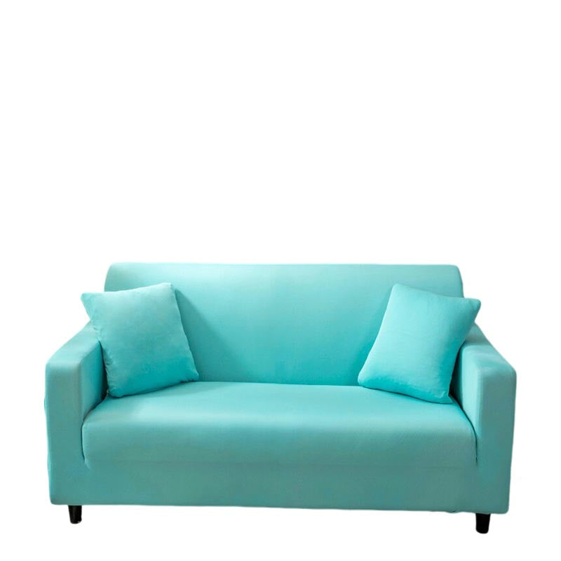 Anyhouz 3 Seater Sofa Cover Plain Blue Style and Protection For Living Room Sofa Chair Elastic Stretchable Slipcover