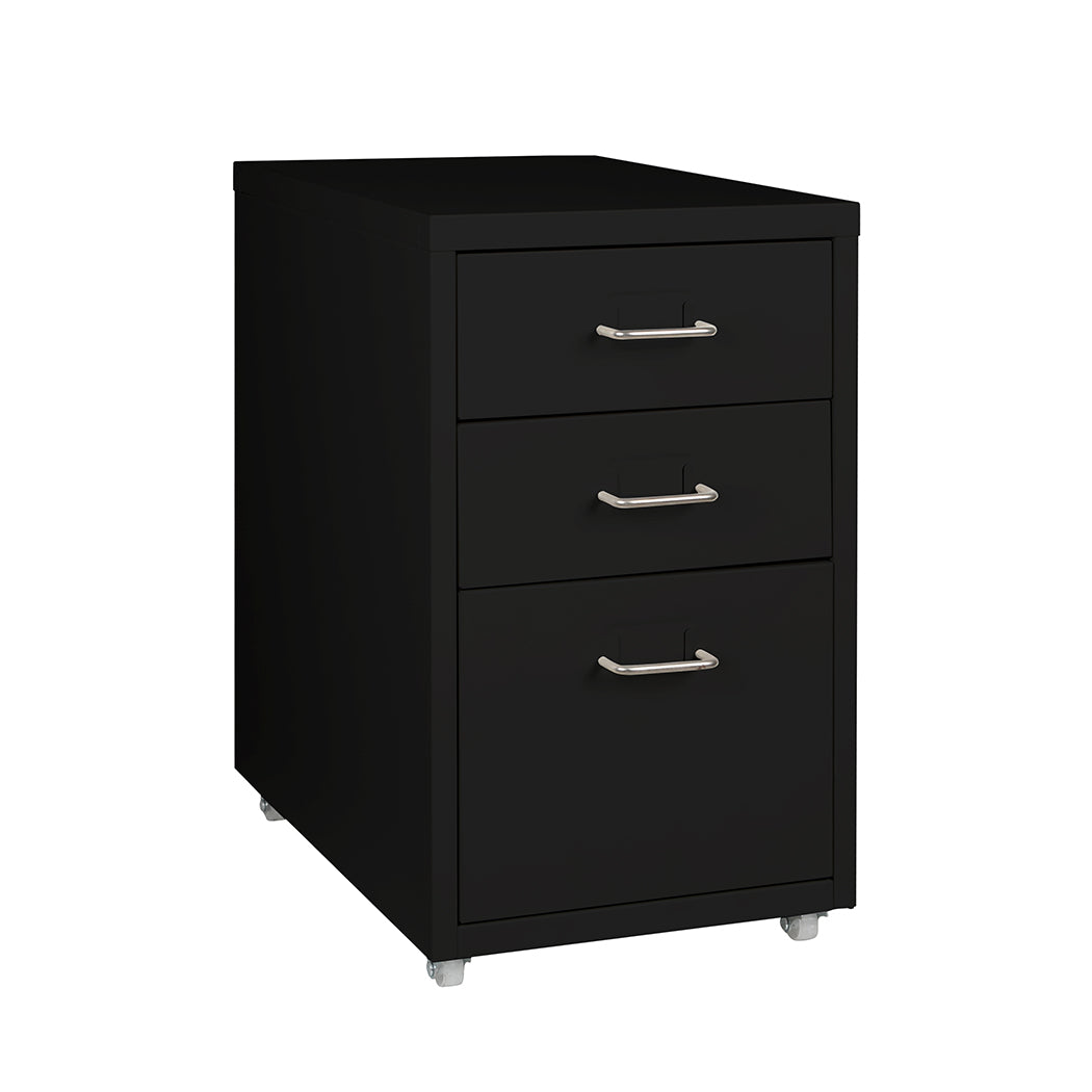 Levede 3 Drawer Office Drawers Cabinet Black-1954802724382052352