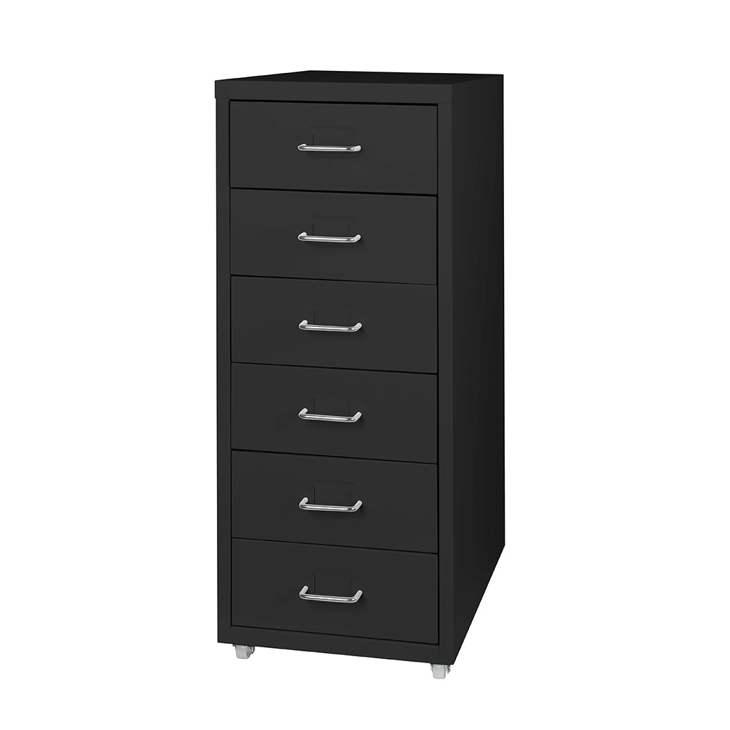 Levede 6 Drawer Office Cabinet Drawers Black-1954802725430628352