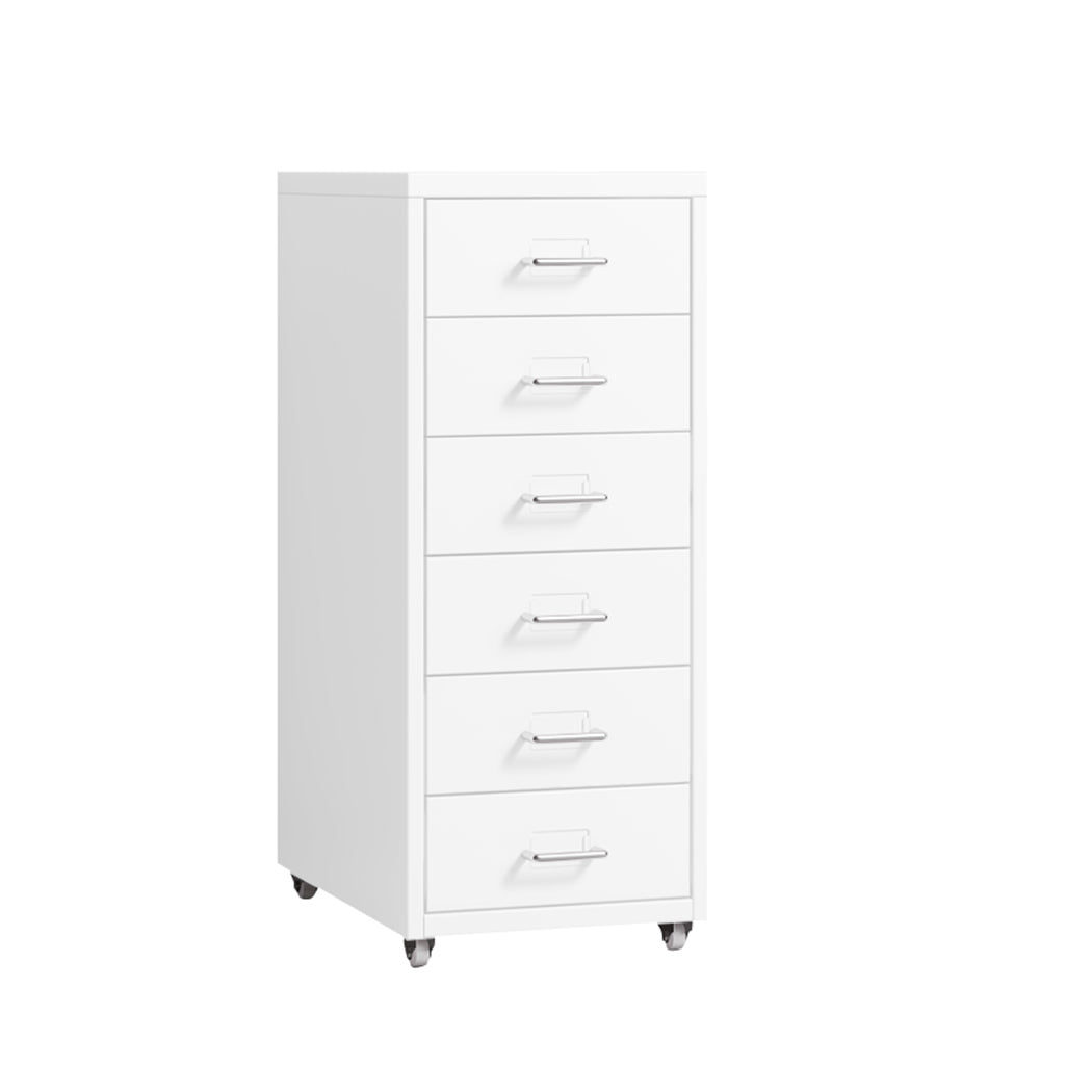 Levede 6 Drawer Office Cabinet Drawers White-1954802725782949888