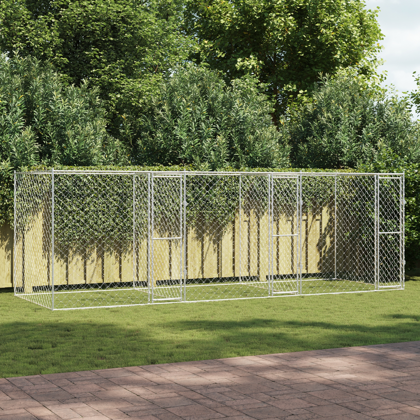 Dog Cage Silver 600 x 200 x 200 cm Galvanised Steel