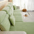 Anyhouz Sofa Cover Mint Green L-Shape Polyester Chenille Thick Stretchable Cushion For Living Room Head Cushion Large