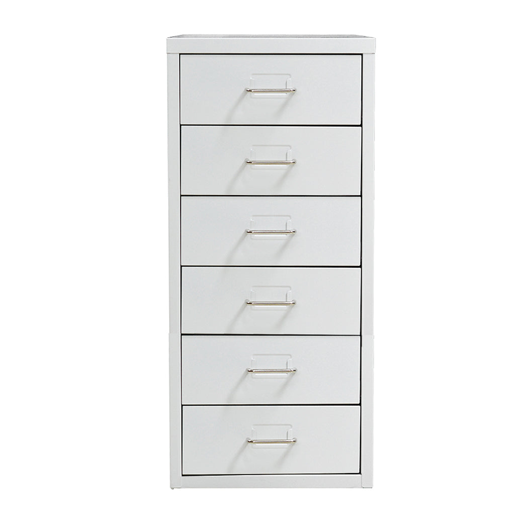 Levede 6 Drawer Office Cabinet Drawers White-1954802725782949889