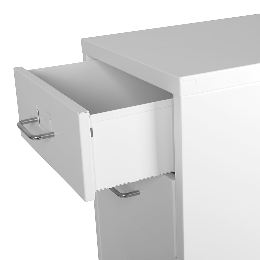 Levede 4 Drawer Office Drawers Cabinet White-1954802724906340355
