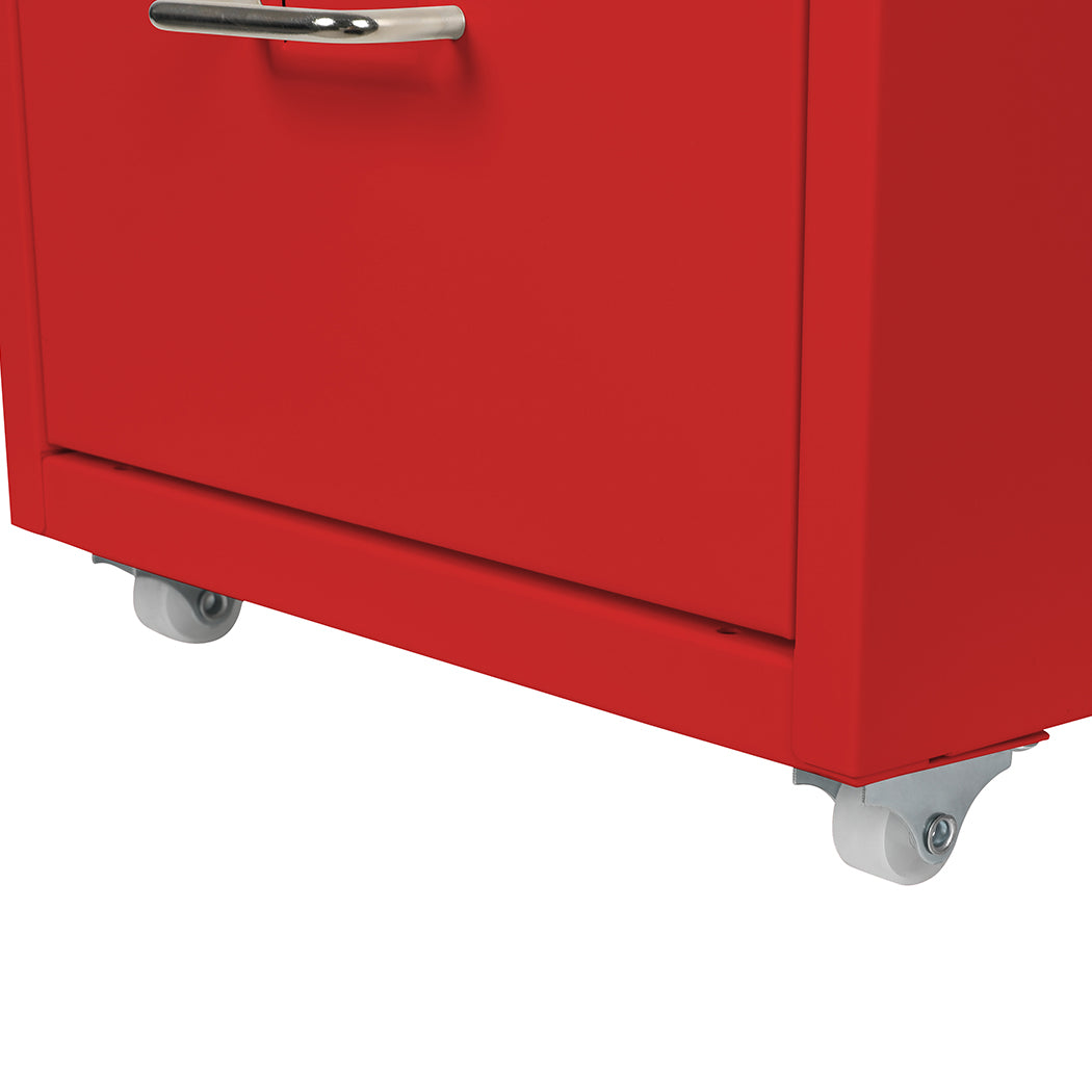 Levede 6 Drawer Office Cabinet Drawers Red-1922897593533337604