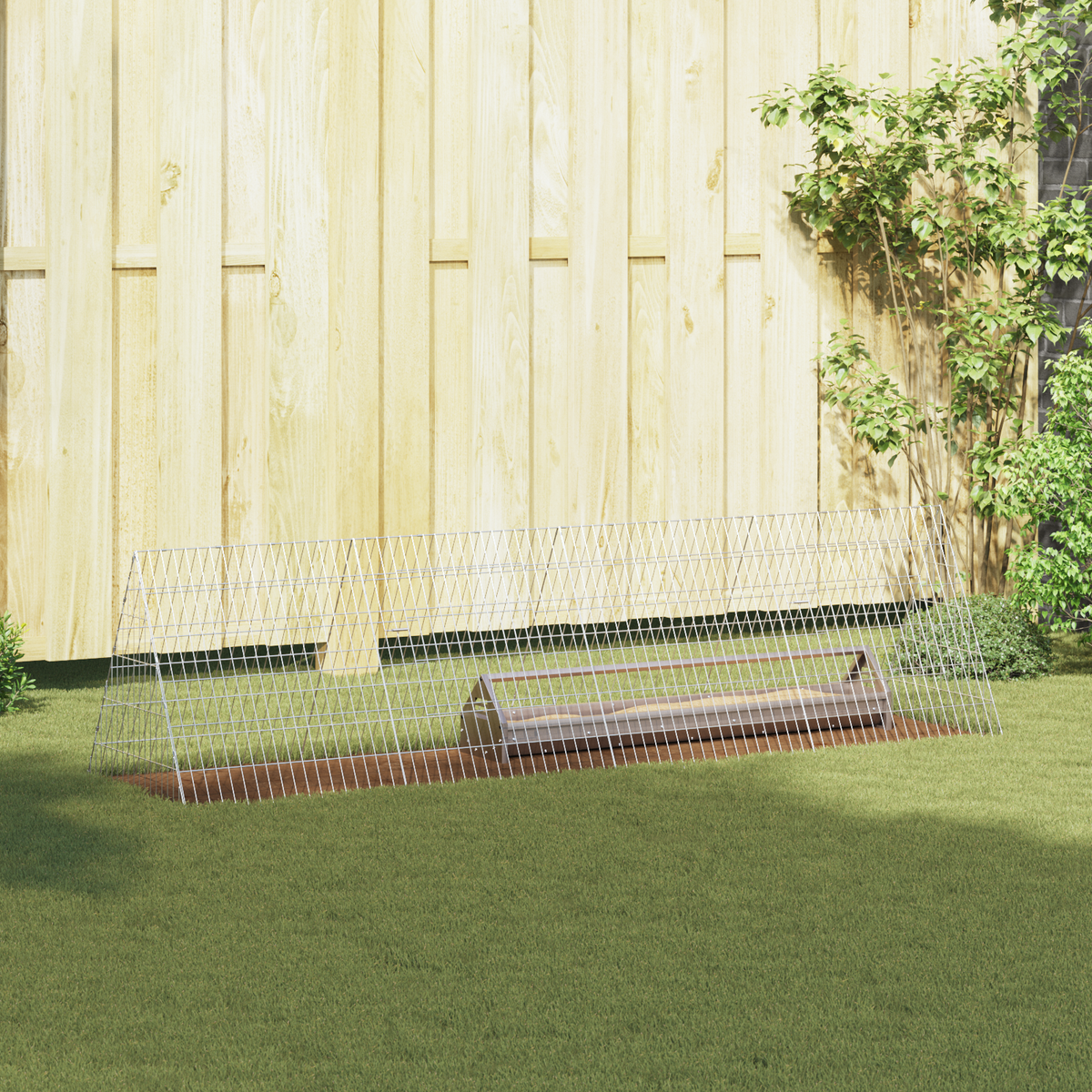 Chicken Cage Silver 215 x 55 x 55 cm Galvanised Steel