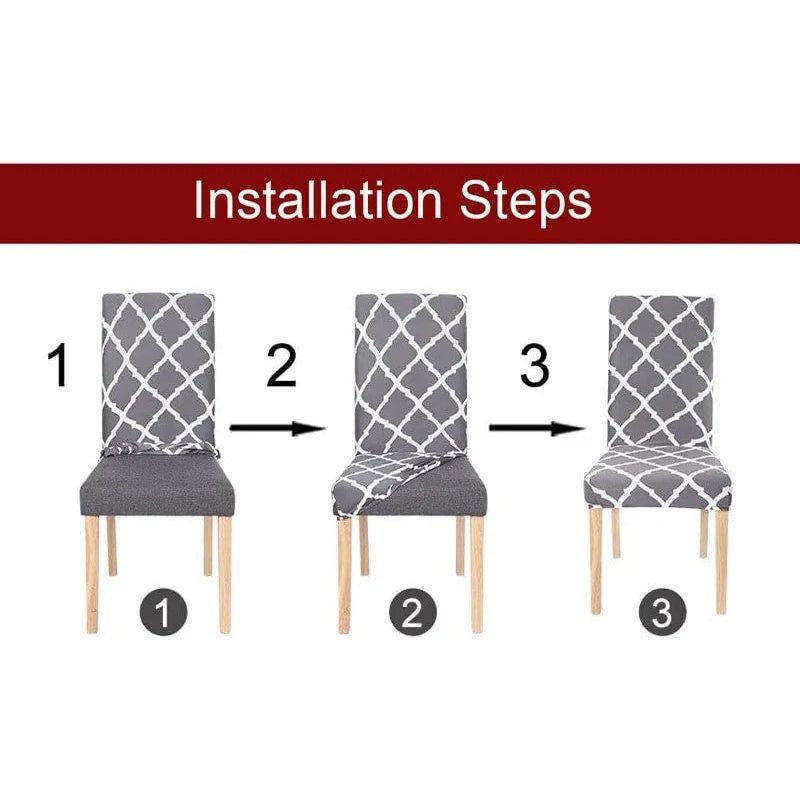 Anyhouz Chair Cover Coffee with Anti-Dirt and Waterproof Elastic Material for Dining Room Kitchen Wedding Hotel Banquet Restaurant