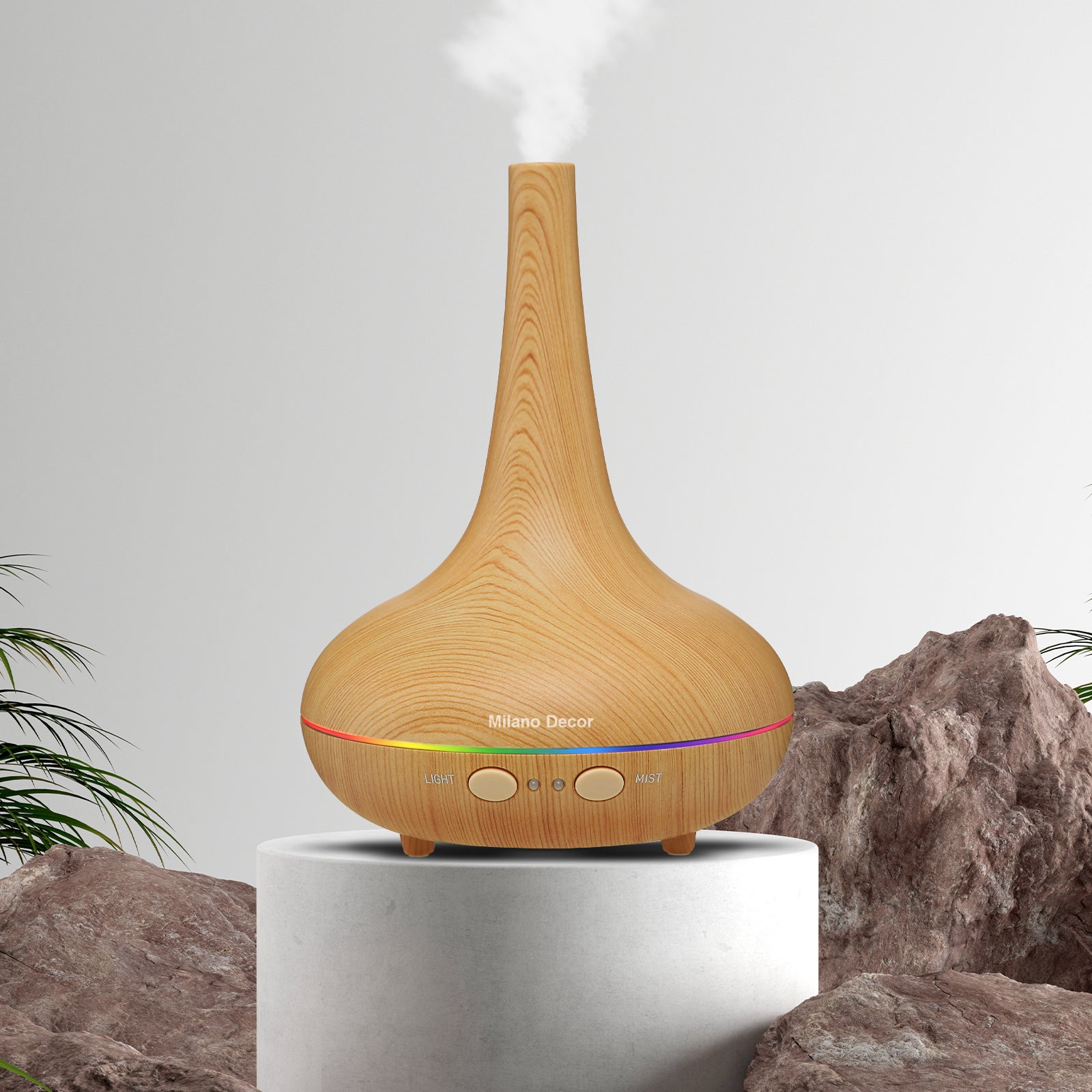 Milano Decor Ultrasonic Aroma Diffuser - Light Wood Grain-1951134804951044096