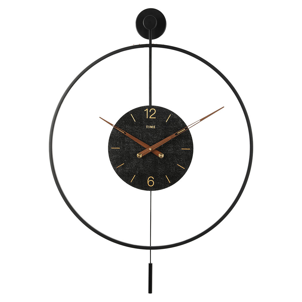 Yezi Round Wall Clock 60cm Large Modern Home Decoration-1954802445200789512