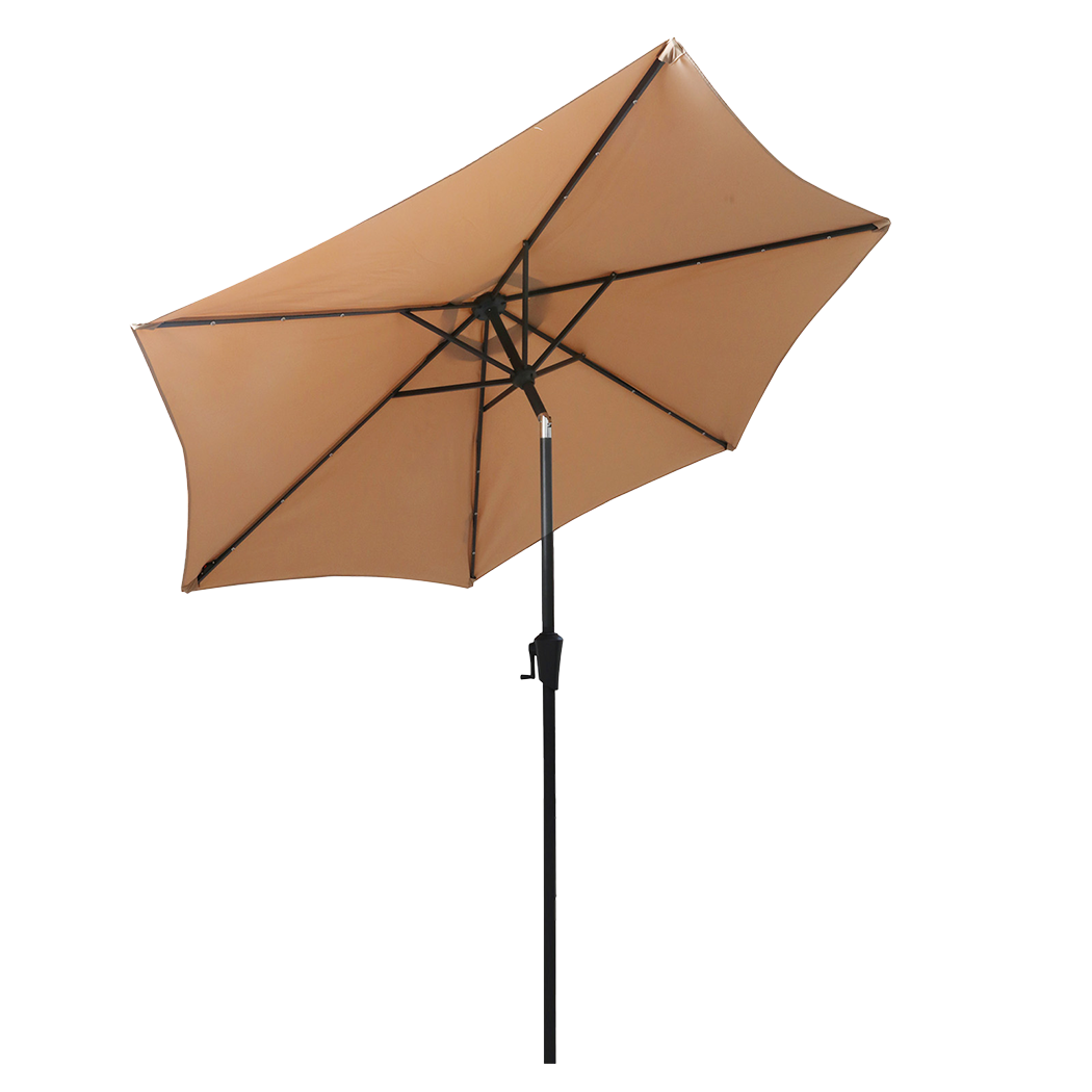 Centra 2.7M LED Outdoor Umbrella Base Stand Khaki-1954802421788184584