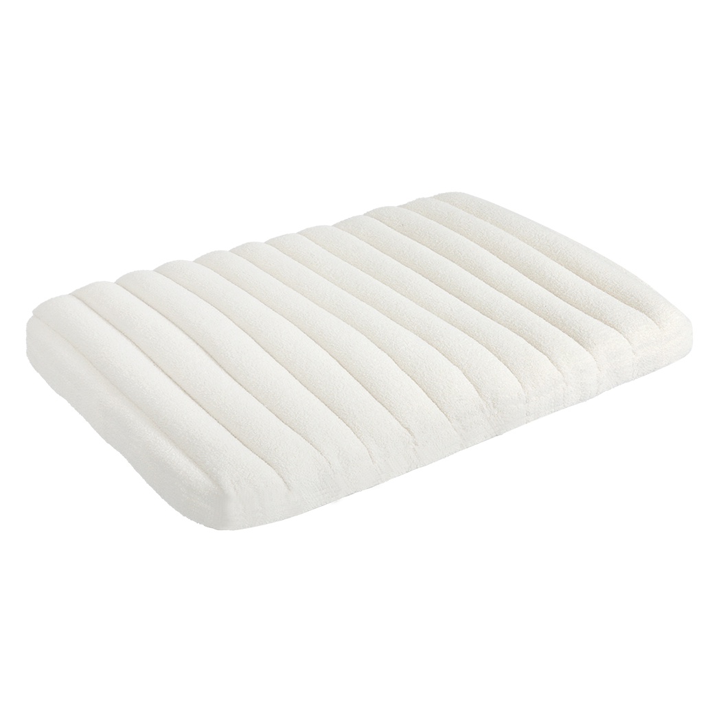 Pawz L Size Orthopedic Dog Bed with Sherpa Plush Removable Cover in White-1954802481838034952