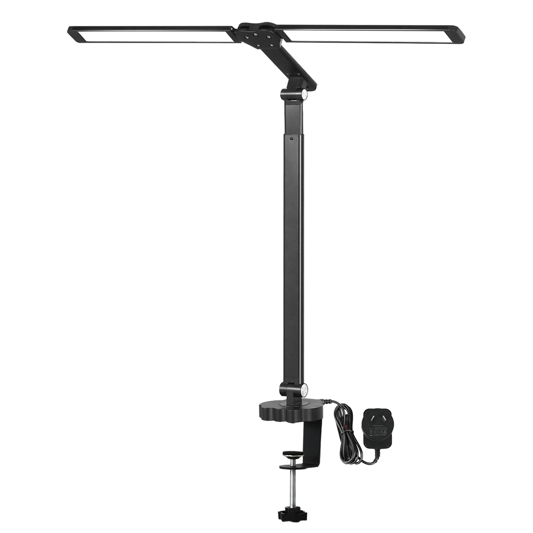 Emitto Double Head LED Desk Lamp Dimmable With Clamp-1954802474728689672