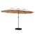 Centra 4M Double-sided Patio Umbrella Outdoor Umbrella Base Stand Khaki-1954802422698348552