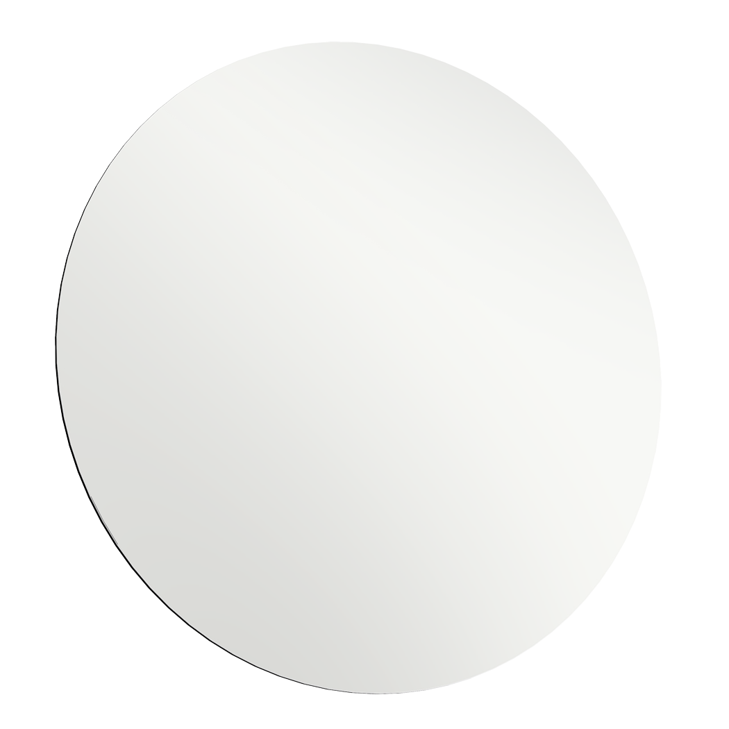 Yezi 50cm Round Wall Mirror Frameless Tempered Glass-1973193573570580488