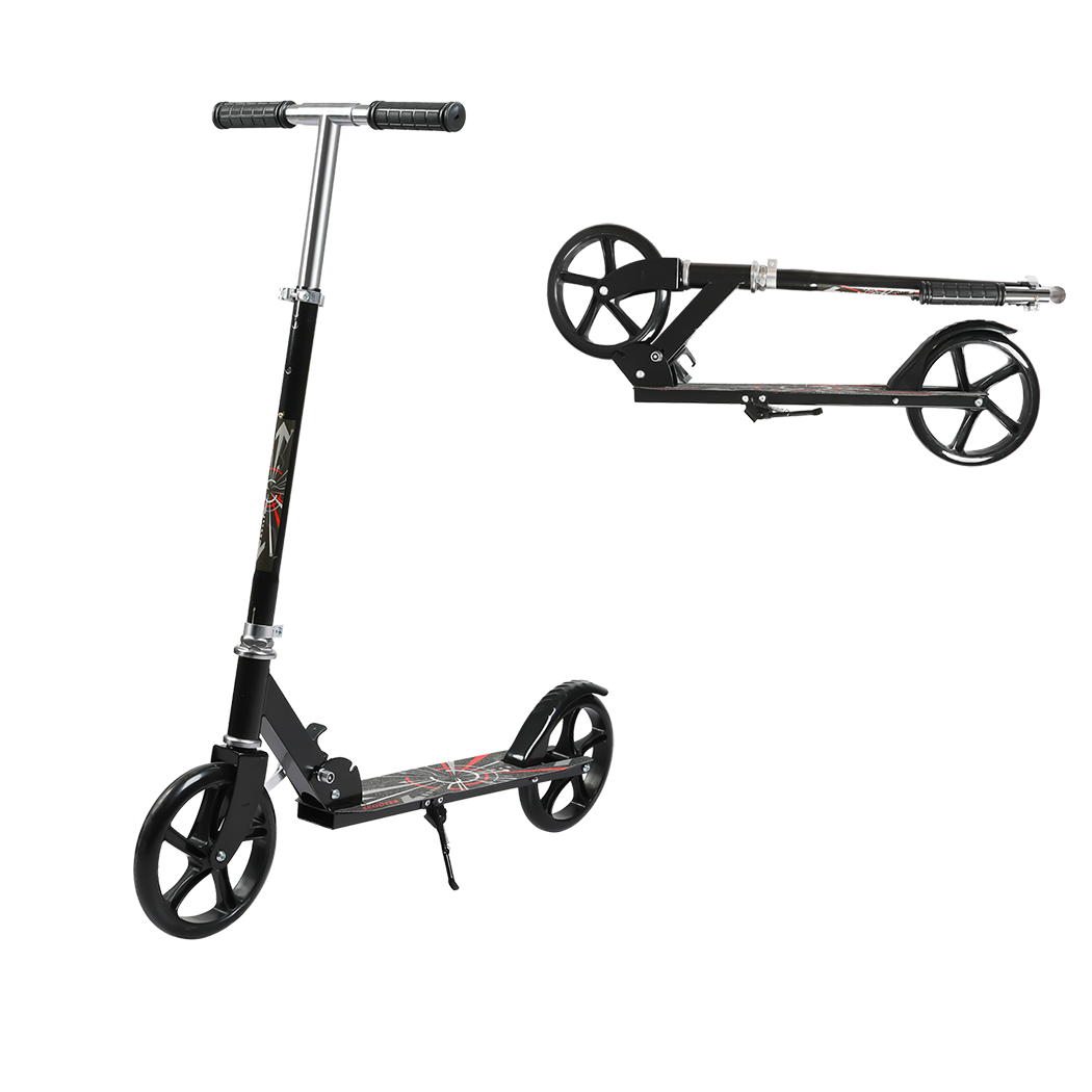 MONVELO Folding Scooter Dual Large Wheels Black-1973193577018298376
