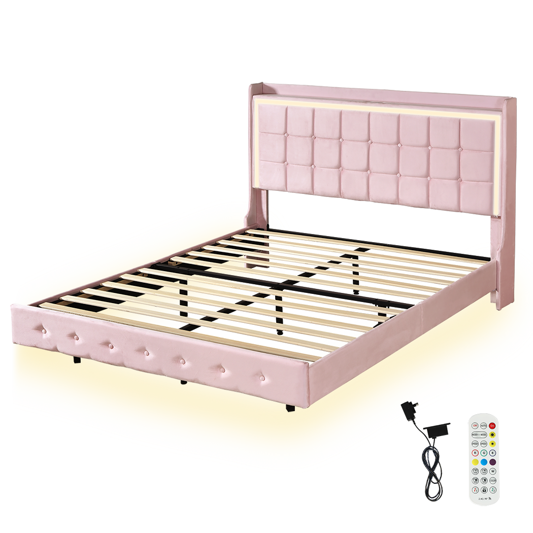 Levede Queen Floating Bed Frame-1954802405837246472
