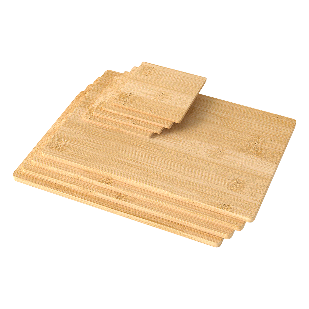 Toque 8 Pcs Natural Bamboo Placemat Coaster Storage Dish-1973194190011633672