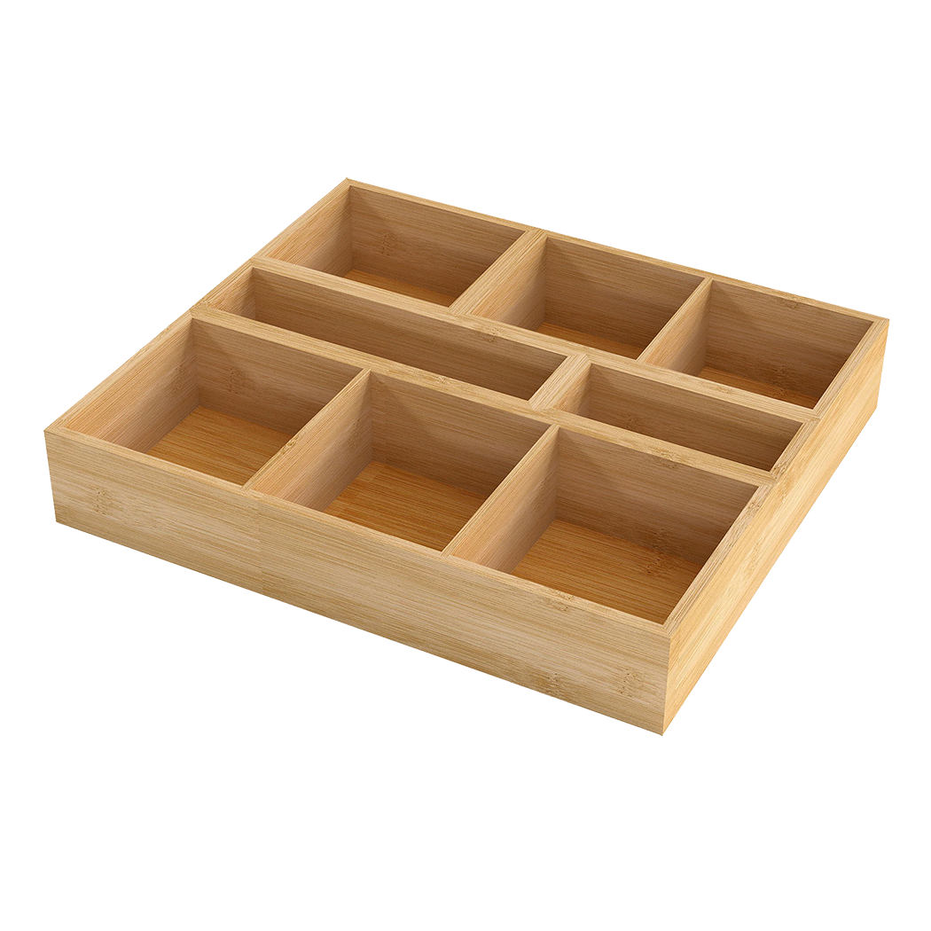 Toque Bamboo Drawer Organizer Multi-Use Storage Box-1973193601135546376