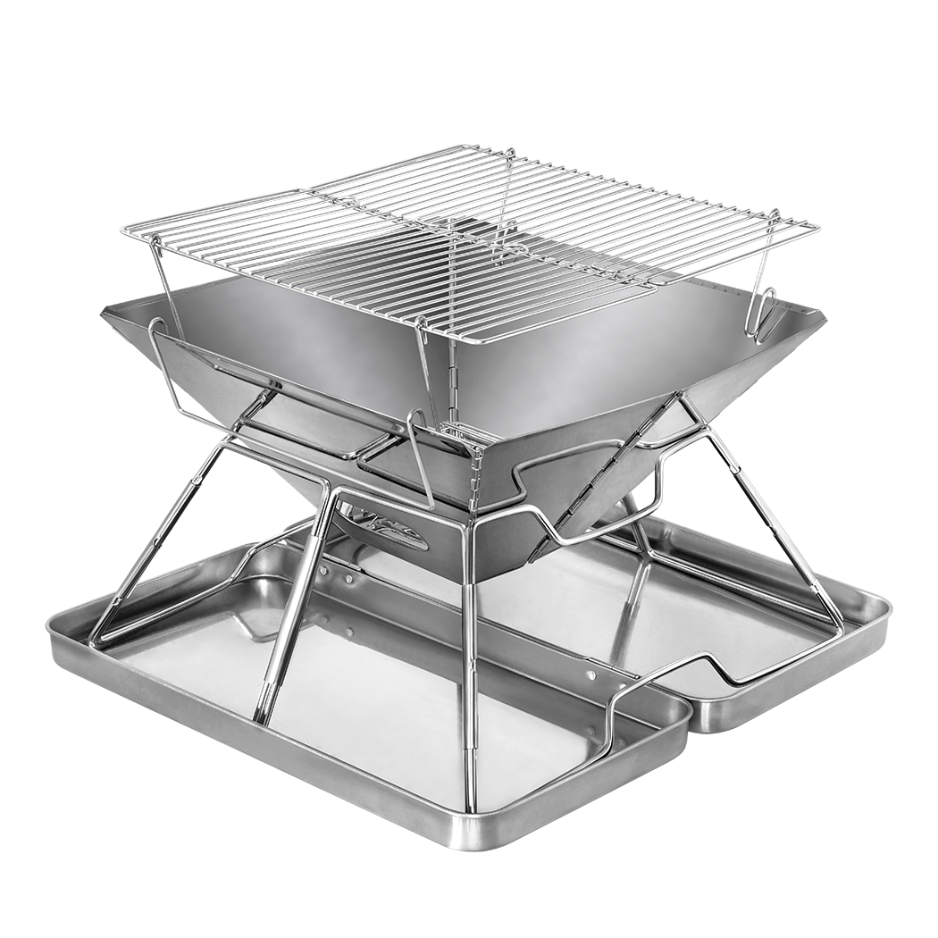 Levede Folding BBQ Portable Charcoal Grill 2-IN-1-1954802457372659720