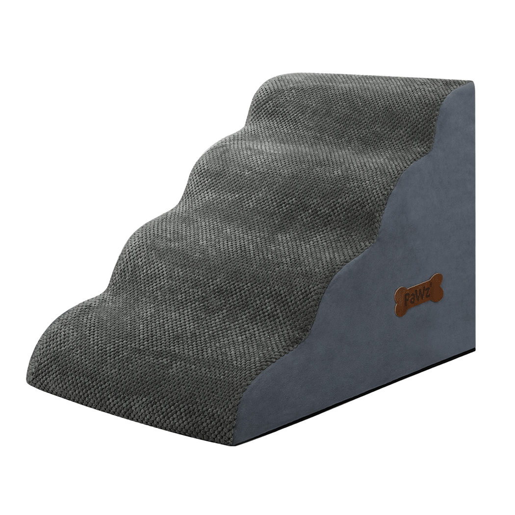 Pawz 4 Steps Pet Stairs Dog Ramp High Density Foam Grey-1954802479988346888