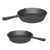 Toque Cast Iron Frying Pan Set 21cm 27cm Skillet BBQ-1973194189822889992