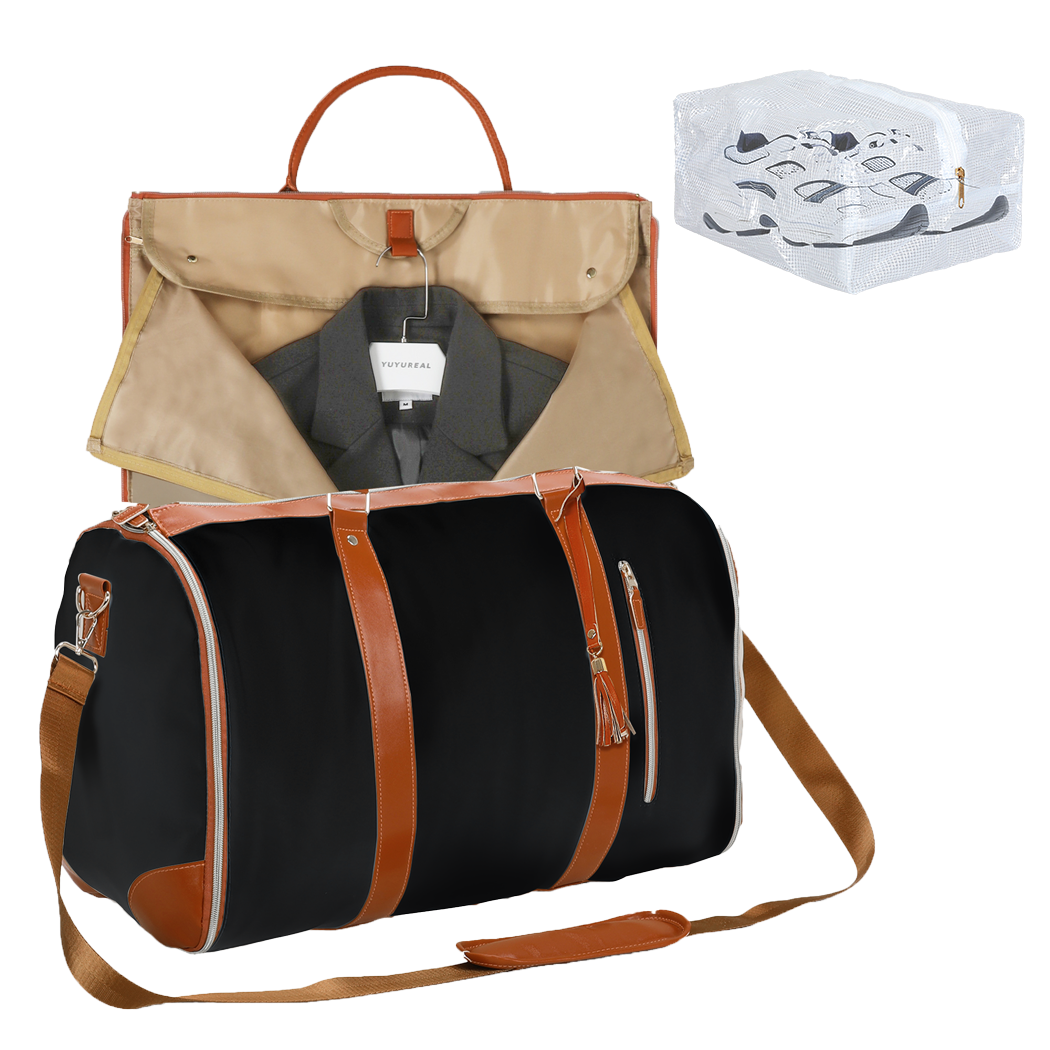 Slimbridge Garment Bags 2 in 1 Hanging Suit Bag Black-1954802452280774664