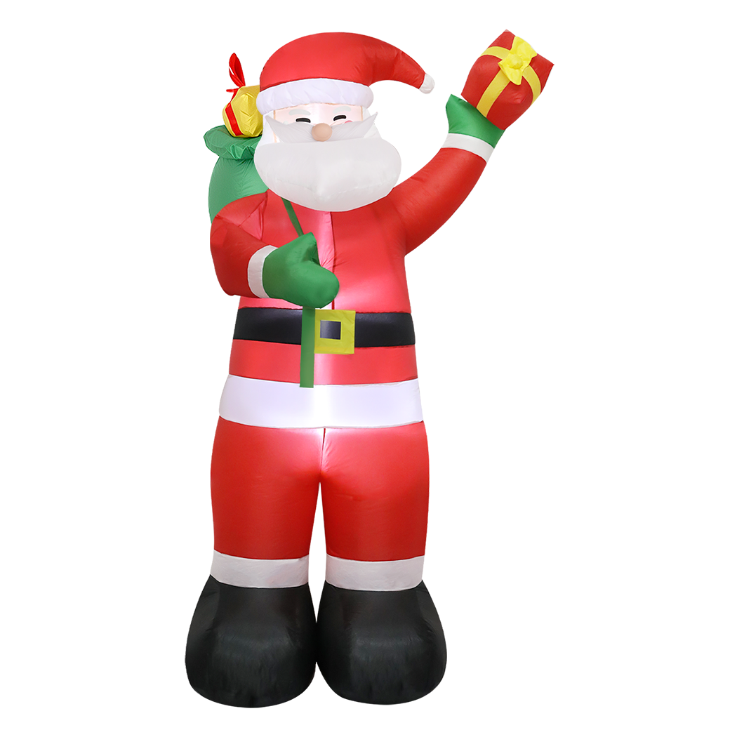 Santaco Inflatable 2.4M Santa Claus LED Christmas Decor-1973194173976809480