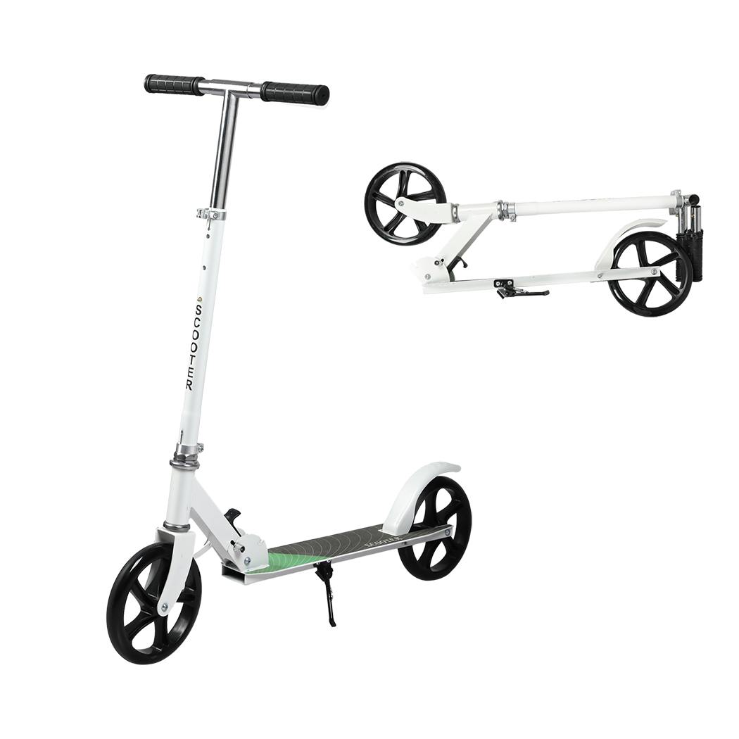 MONVELO Folding Scooter Dual Large Wheels White-1973193577207042056
