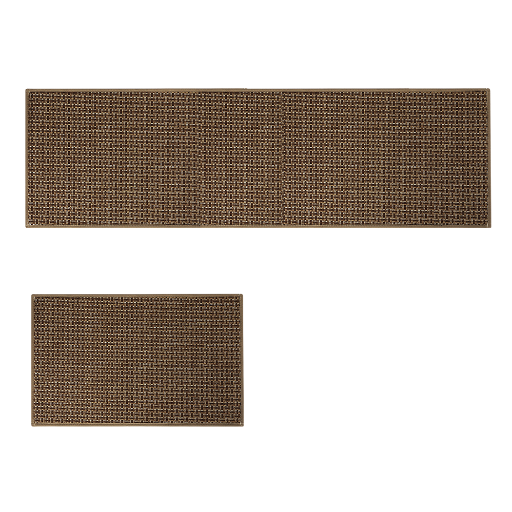 Marlow Kitchen Rug 2PCS Woven Non Slip Absorbent Brown-1954802460694548488