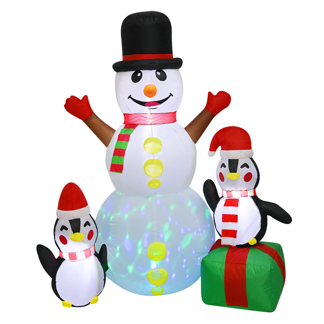 Santaco 1.8M Inflatable Christmas Snowman LED Lights-1973194173410578440