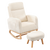 Levede Rocking Chair Ottoman Footrest With Side Pocket-1910112281014964232