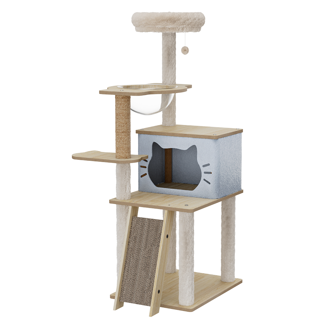 Pawz Cat Tree Tower Scratcher Wood Condo House 120cm-1954802480646852616