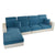Anyhouz Sofa Cover Dark Blue L-Shape Polyester Chenille Thick Stretchable Cushion For Living Room Enlarge Size Extra Large