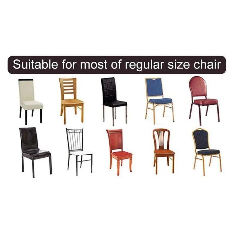 Anyhouz Chair Cover Coffee with Anti-Dirt and Waterproof Elastic Material for Dining Room Kitchen Wedding Hotel Banquet Restaurant